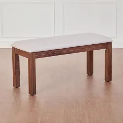 Home Centre Montoya Fabric Dining Bench Brown