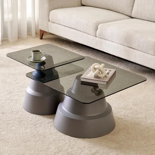 Image of Home Centre | Nebulous Tempered Glass Top