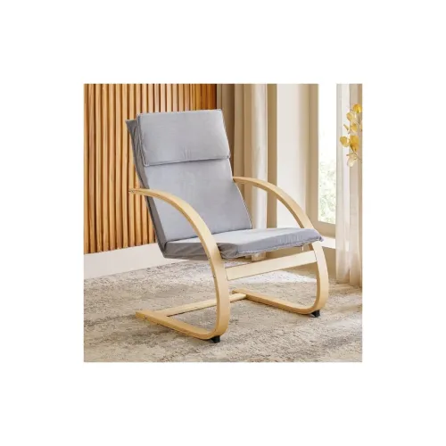 Image of Home Centre | Paulo | Solid Wood | Accent Chairs | Grey | 1 Year Warranty