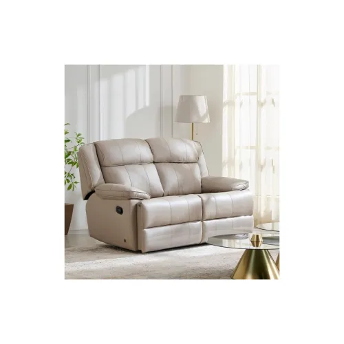 Image of Home Centre Torino Half Leather Solid Wood 2 Seater Recliners With 2 Years Warranty