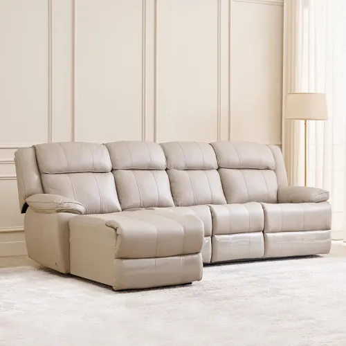 Image of Home Centre Torino Half Leather Solid Wood Recliner Sets