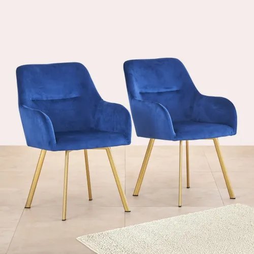 Image of Home Centre Velvetica 2Pcs Dining Chair 