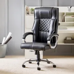 Home Centre | Zuby | Faux Leather | High Back | Metal | Study and Office Chairs