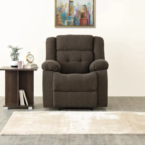 Image of Home Centre Zurich 1-Seater Standard Sofa Recliner - Brown