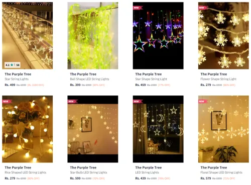 Image of Home Decor String Lights @ Minimum 70% Discount