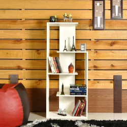 Home Full Engineered Wood Open Book Shelf 