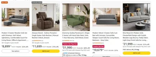 Image of Home Furnishing Sofa Set up to 70% Discount 
