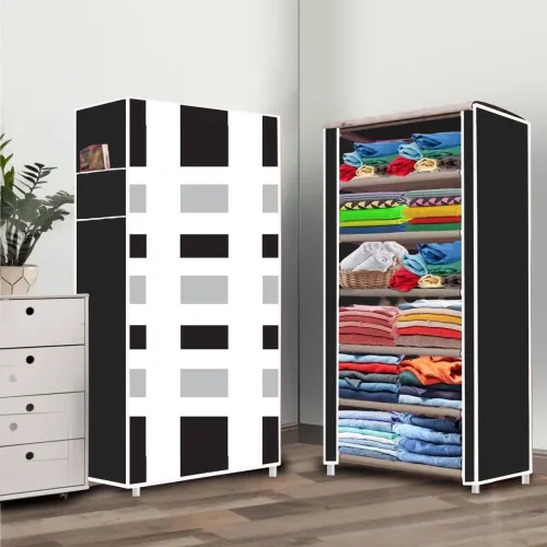 Image of Home Reserve 6-Shelf French Door Collapsible Wardrobe (DIY)