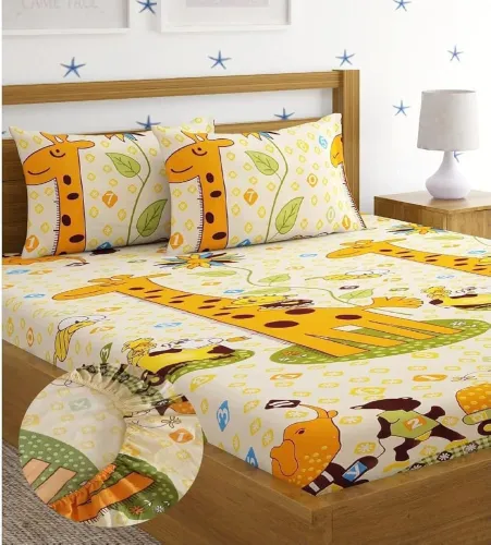 Image of Home Sizzler 144 TC Microfibre Fitted Double Bedsheet