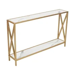 Home Sparkle Engineered Wood 2 Tier Console Table