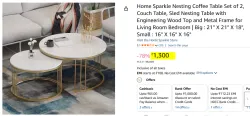 Home Sparkle Nesting Coffee Table (Set of 2)