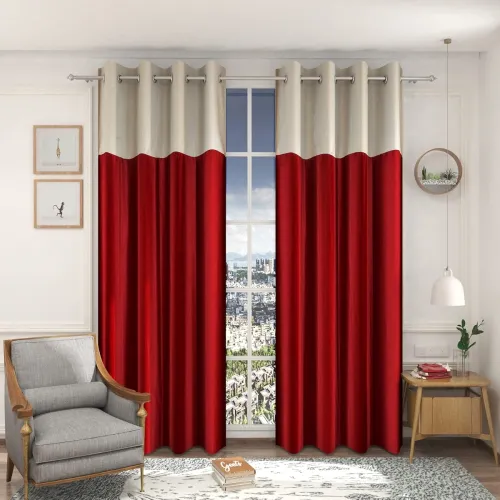 Image of HOME UTSAV Premium Multi Solid Plain Curtain for Window 5 Feet, Pack of 1