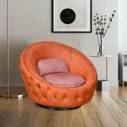 @home By Nilkamal Bellini Fabric Swivel Lounge Chair