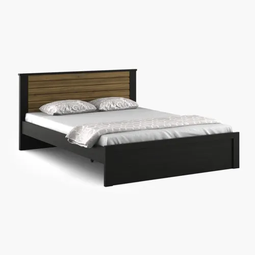 Image of Home Centre Helios Rhine Lyon Queen Bed (Walnut)