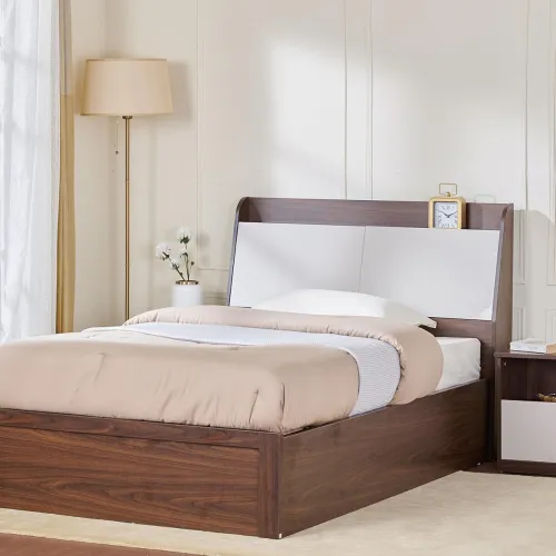 Image of Home Centre My Bed Tulip Teen Bed with Hydraulic Storage - Brown