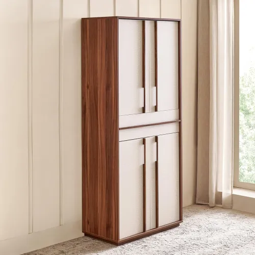 Image of Home Centre Shoji 4-Door Multipurpose Cabinet with Drawer