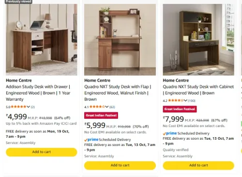 Image of Home Centre Study Table at Upto 70% Discount