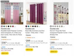 Homefab India Curtains @ Starting ₹256