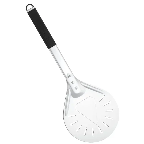 Image of 7 Inch Pizza Turning Peel, Round Aluminum G.a HOMEFAVOR Perforated Pizza Peel Turner with Metal Handle Pizza Paddle for 