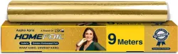Homefoil 9 Meter Golden Embossed Aluminium Foil, 12 Micron Thickness, Food Wrapping Aluminium (9 m).