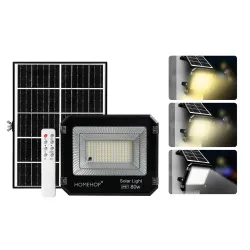 Homehop 80W Solar Outdoor Flood Light