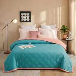 HOMEKART Colour Pop Reversible Microfiber Double Bed Comforter,