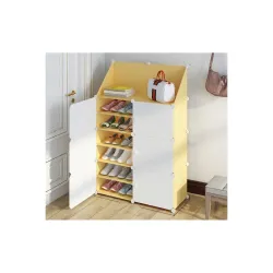 Homeland Shoe Rack Portable Shoe Rack Organizer /Multi-Purpose Shelf Storage Cabinet Stand Expandable for Heels, Boots, 