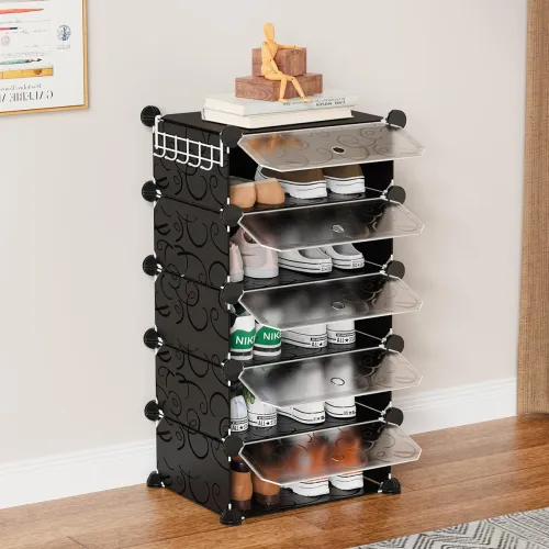 Image of Homeland Shoe Rack-5-Black Organizer