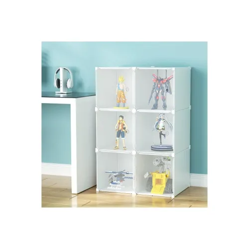 Image of Homeland Standing Shelf Rack (6-SHELF-6-DOOR, White)