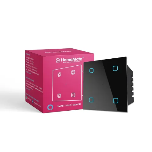 Image of HomeMate® Wi-Fi Smart 4 Gang Touch Switch