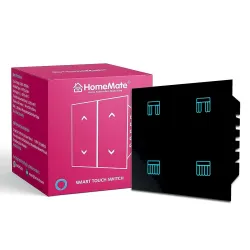 HomeMate Wi-Fi Smart Curtain & Blind Motor – Touch Switch, Black