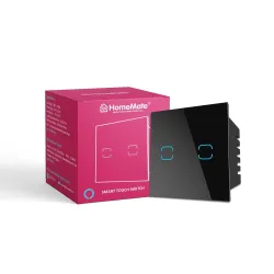 HomeMate® WiFi+BLE 2-Way 2 Gang Touch Switch | No Hub Required