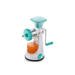 Homeor Manual Fruit Vegetable Juicer Steel Handle Blue Machine