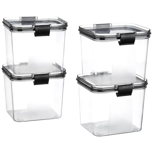 Image of Homeor Plastic Air Tight Containers Set Of 4