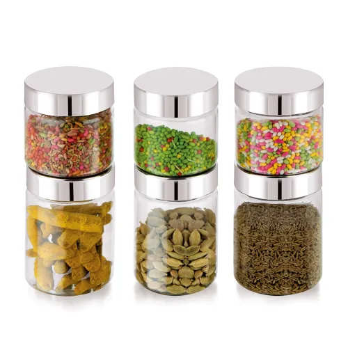 Image of Homeor Plastic Storage Jar & Container Set of 6