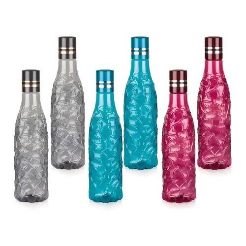 Image of Homeor Unbreakable Plastic Water Bottle1 Litre Each, Set of 6