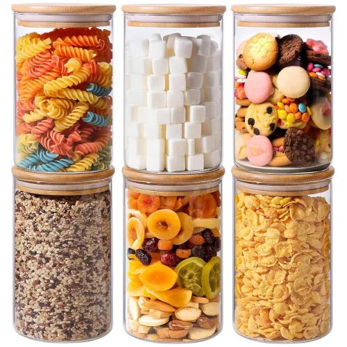 Image of Homepuff Glass Canisters Set of 6 x 750ml