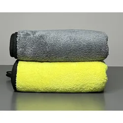 Homerz Thick 600 GSM Microfiber Cloth for Car and Bike wash, 16 x 16 inch, Multicolour (Pack of 2)