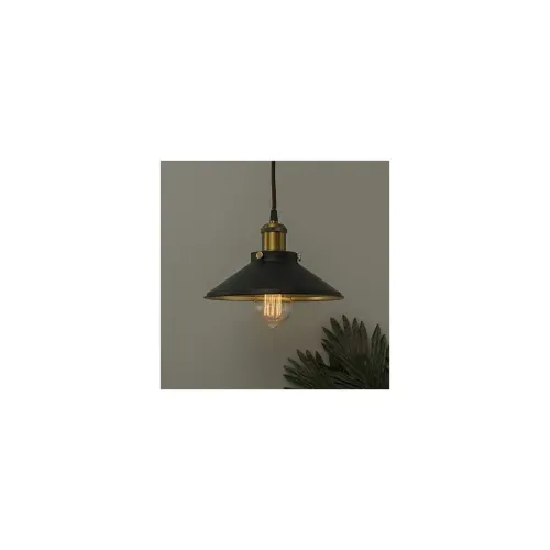 Image of Homesake Black Cone Pendant Light (Black Gold)