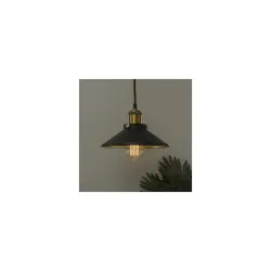 Homesake Black Cone Pendant Light (Black Gold)