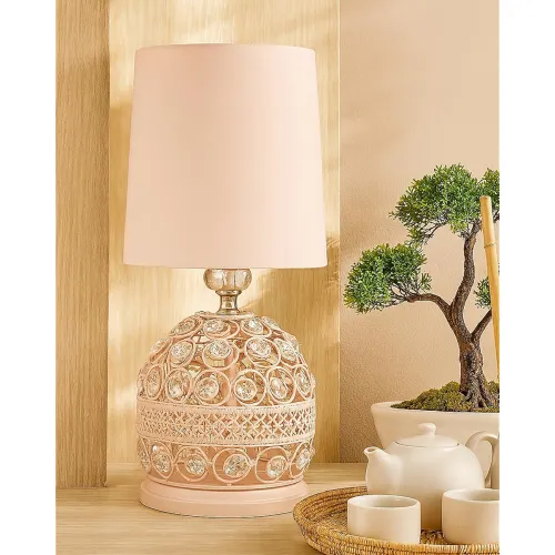 Image of Homesake® Modern Small Crystal Table Lamp,Contemporary Bedroom Bedside Nightstand Lamp,Desk Globe for Living Room Girls 