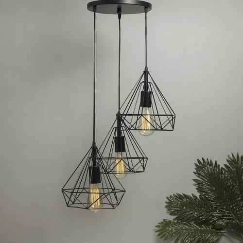 Image of Homesake Hanging Light Diamond Cluster Pendant Light