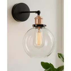 Homesake®Edison Industrial Glass Globe Wall Lamp