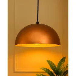 Homesake® Metallic Copper Pendant Hanging Light, Hanging Lamp 8\, Rose Gold