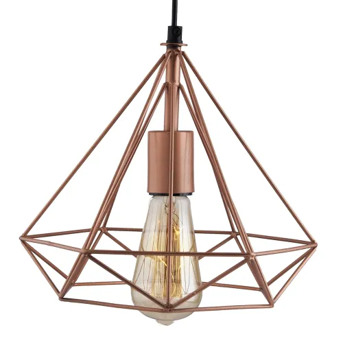 Image of Homesake Pendant Light Diamond Cage Copper