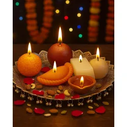 Homesake Mix Sweets Scented Wax Candles Set-4 Diwali Decor