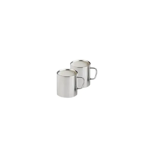 Image of HOMETALES Stainless Steel Milk and Coffee Mug, Pack of 2