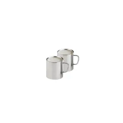 HOMETALES Stainless Steel Milk and Coffee Mug, Pack of 2