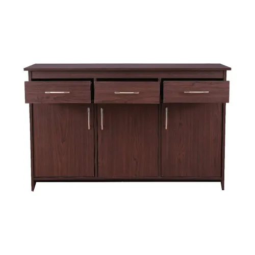 Image of HomeTown Albert Cabinet (Cherry Brown, 3 Door Cabinet).