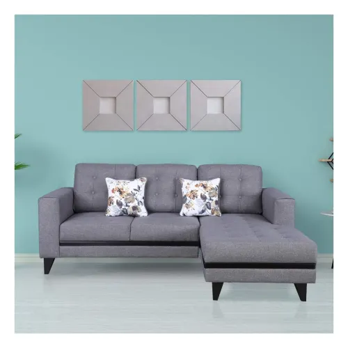 Image of HomeTown Garcia Fabric Lounger (Grey)